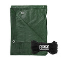 Green S-Grade Tarpaulin with 10 Metres of 6mm Bungee Rope