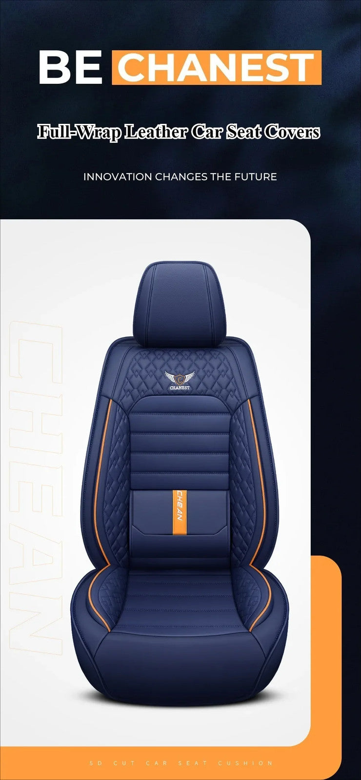 Ultra-Comfy & Durable Full-Wrap Leather Car Seat Covers – Premium