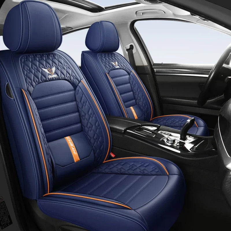Ultra-Comfy & Durable Full-Wrap Leather Car Seat Covers – Premium