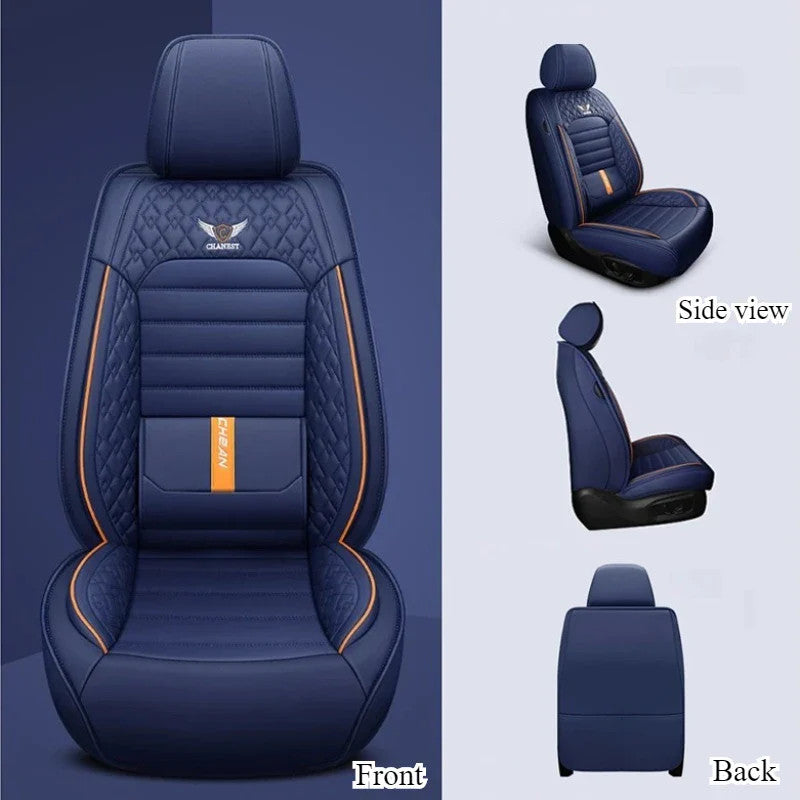 Ultra-Comfy & Durable Full-Wrap Leather Car Seat Covers – Premium