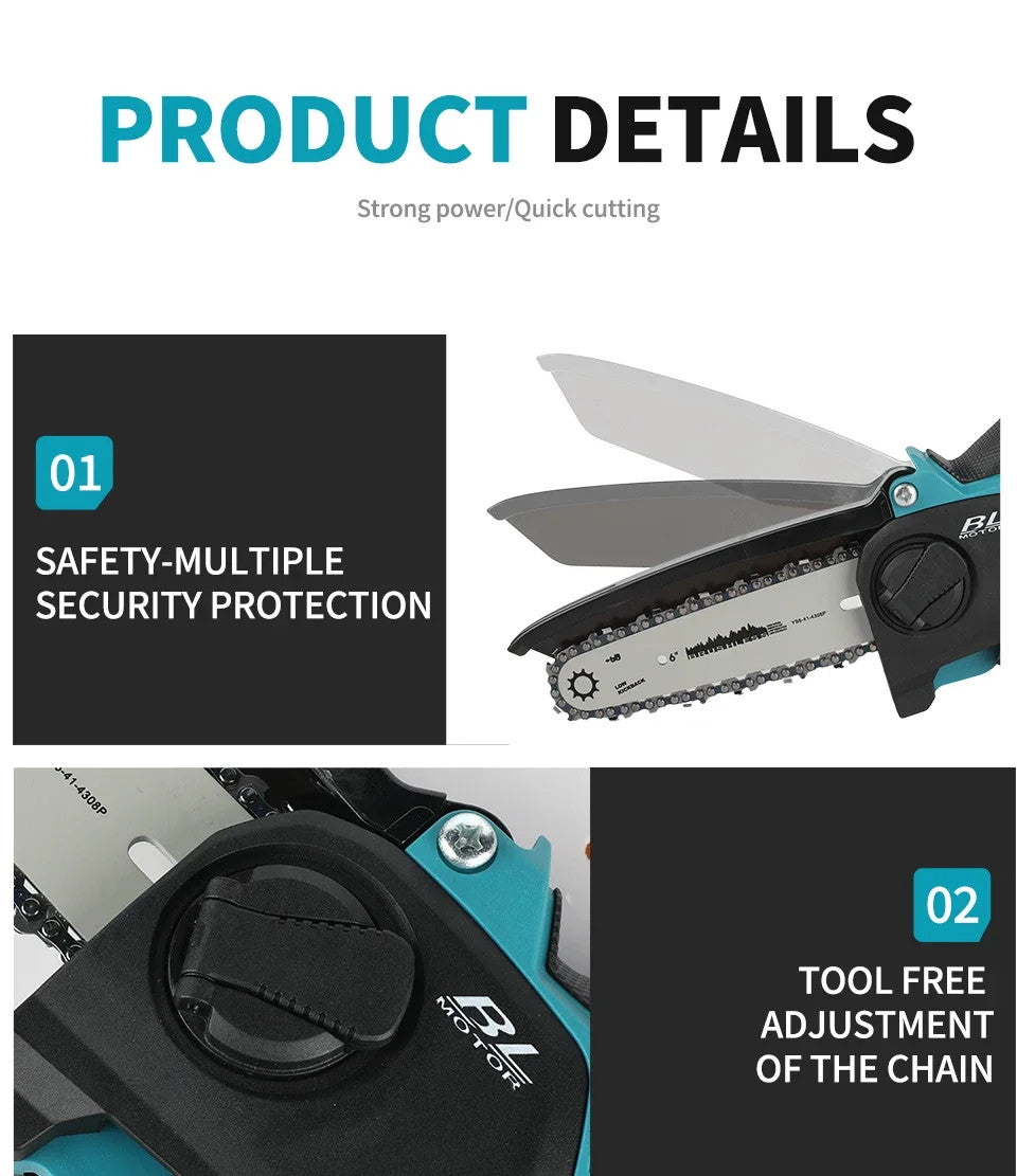 Makita Cordless Chainsaw – Handheld, Garden & Wood Pruning