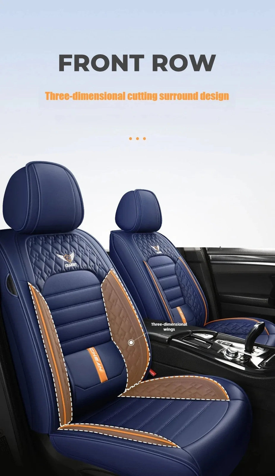 Ultra-Comfy & Durable Full-Wrap Leather Car Seat Covers – Premium