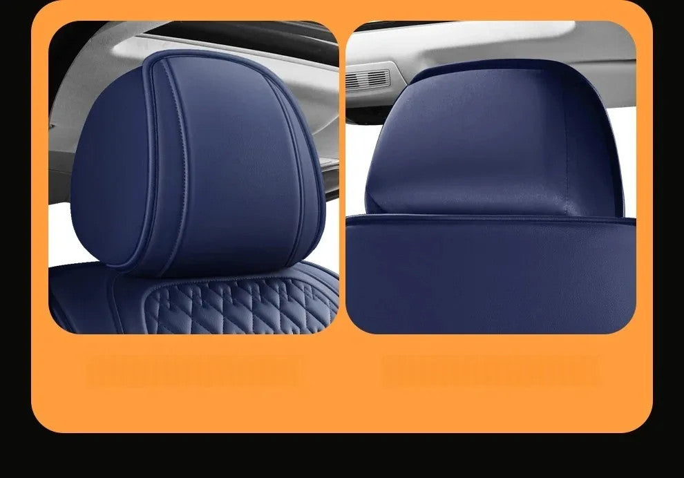 Ultra-Comfy & Durable Full-Wrap Leather Car Seat Covers – Premium