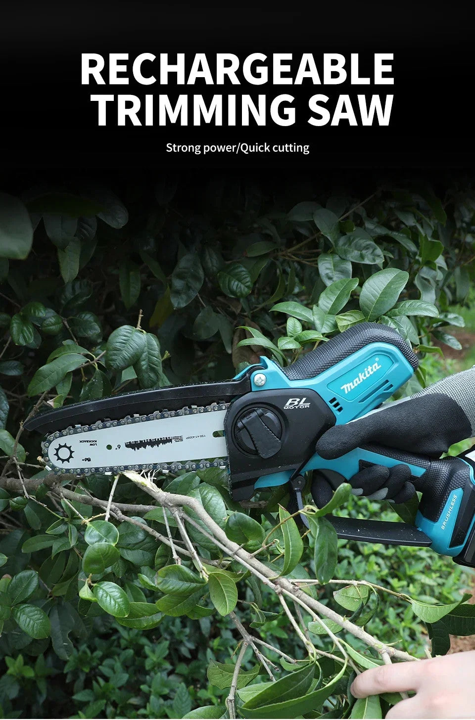 Makita Cordless Chainsaw – Handheld, Garden & Wood Pruning