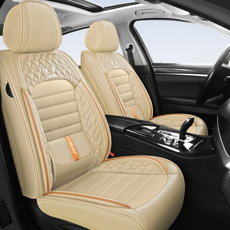 Ultra-Comfy & Durable Full-Wrap Leather Car Seat Covers – Premium