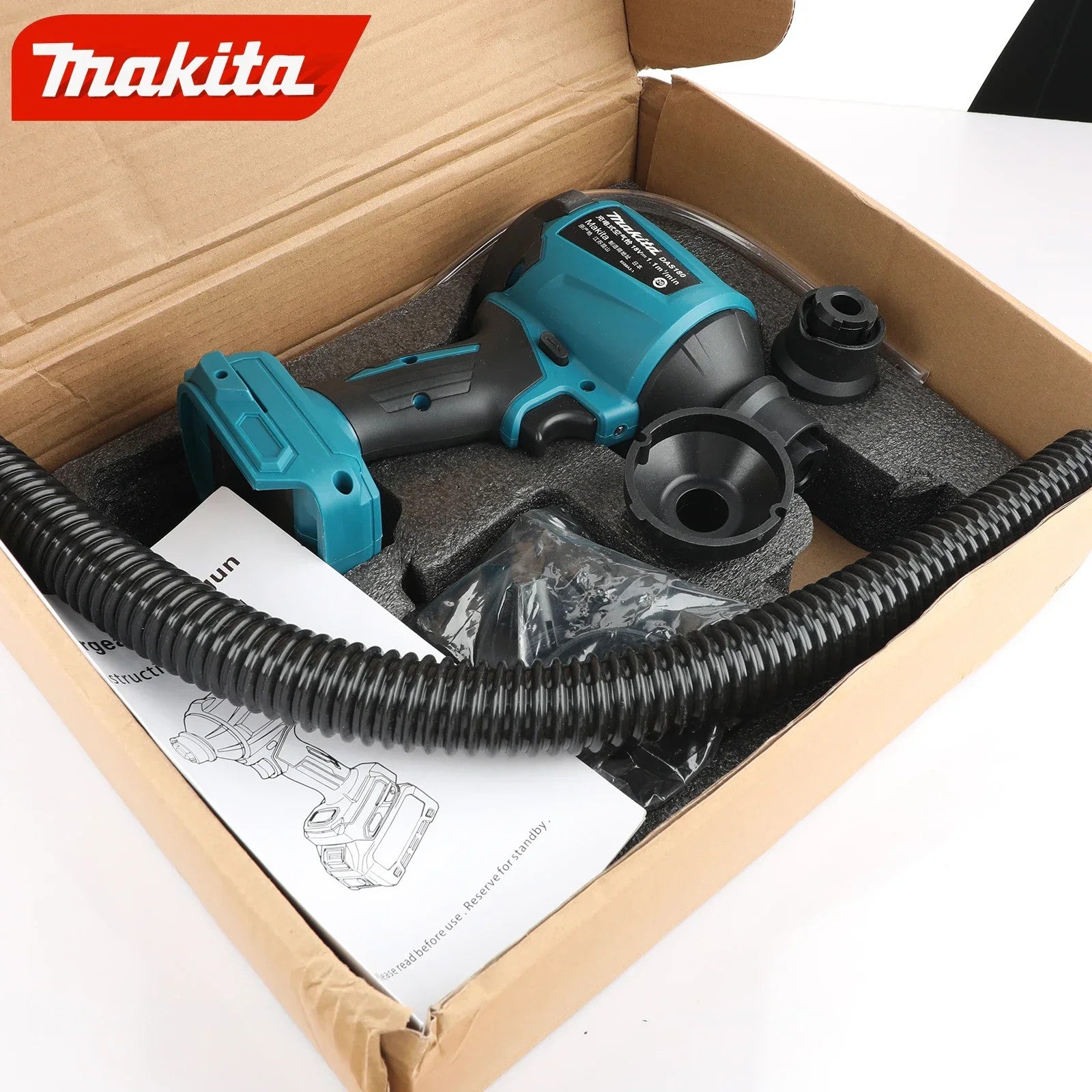 Makita 18V Air Dust Blower Gun – Battery Powered, Narrow Space
