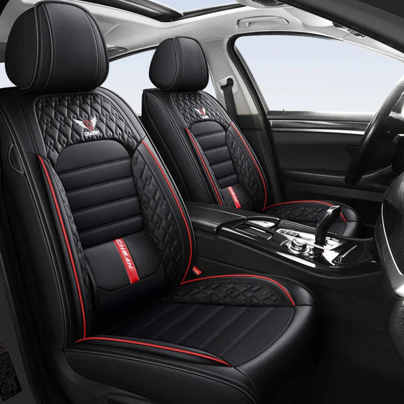 Ultra-Comfy & Durable Full-Wrap Leather Car Seat Covers – Premium