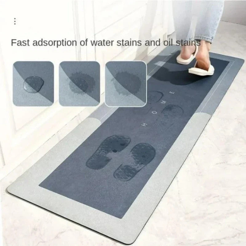Modern Minimalist Diatomaceous Bathroom Mat Super Absorbent Non Slip Bathroom