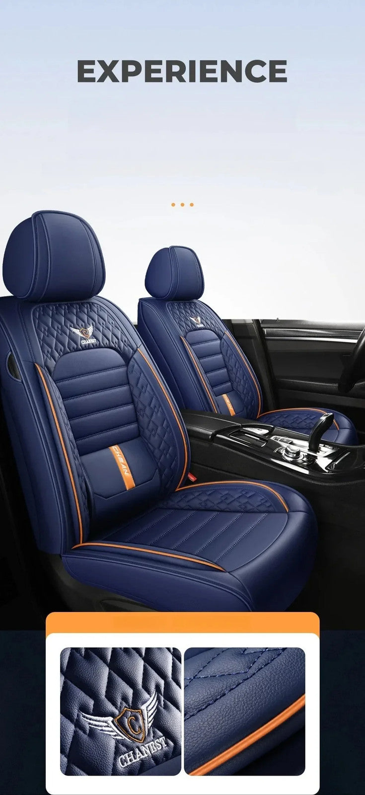 Ultra-Comfy & Durable Full-Wrap Leather Car Seat Covers – Premium
