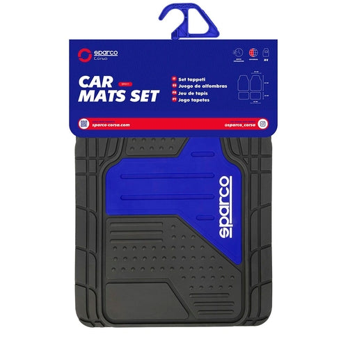 Car Floor Mat Set Sparco F511 Black/Blue