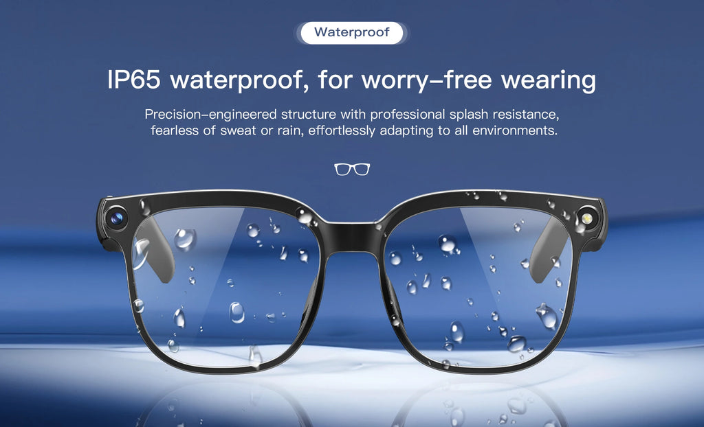 GUHUAVMI M02S Smart Camera Glasses – 800W 8MP HD, 1080P Video, WiFi 5G/4G, Bluetooth 5.3, ChatGPT, AI Translator, IP65