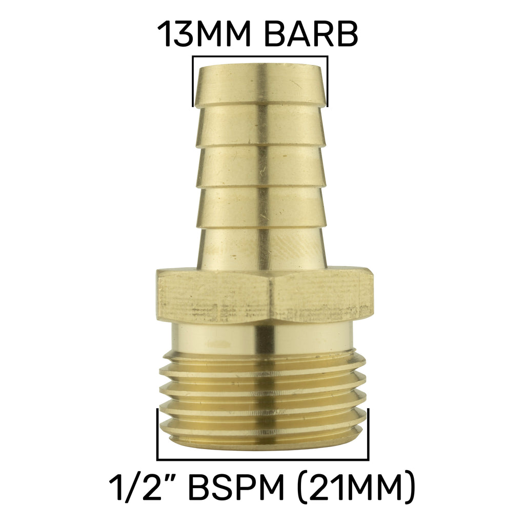 Wall Flange Kit 20mm MDPE - Brass Barb 1/2"