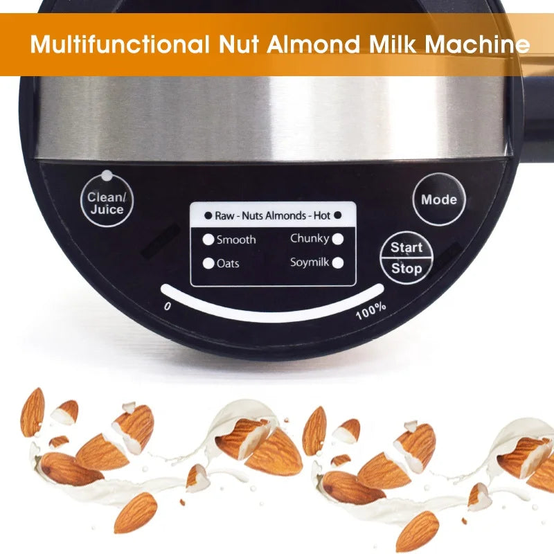 Automatic Nut Milk Maker – 1.5L Plant-Based Milk Machine, 800W