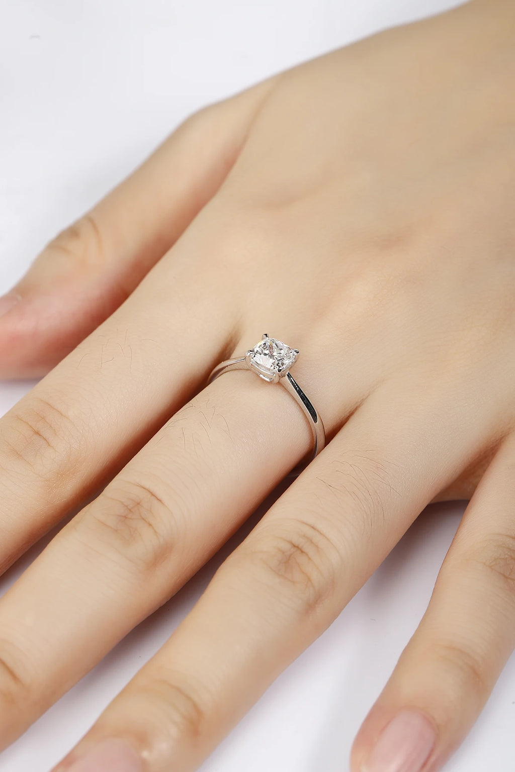 Lab Grown Diamond Ring Platinum PT950 Cushion Wedding Everyday Wear Gift Fine Jewellery Can Be Customised Double Claw