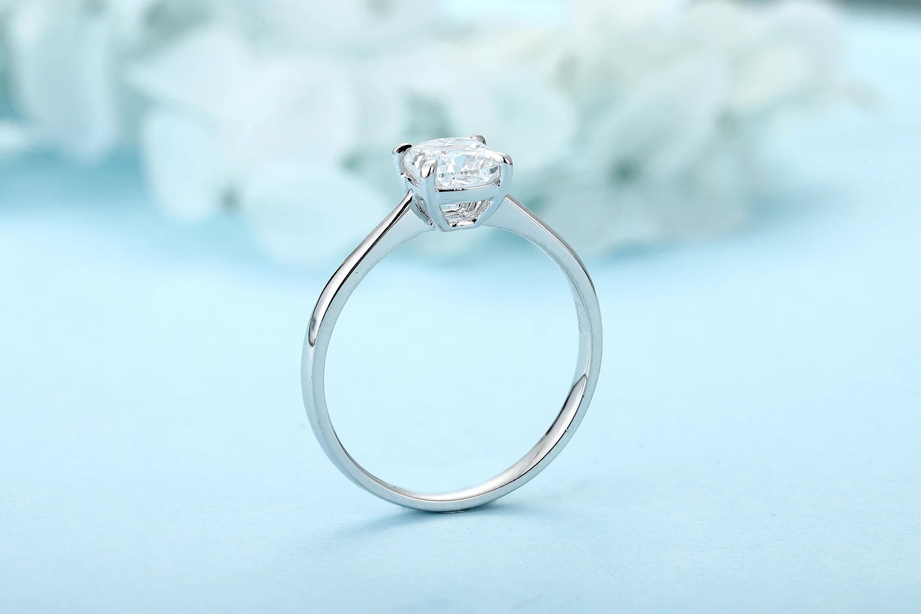Lab Grown Diamond Ring Platinum PT950 Cushion Wedding Everyday Wear Gift Fine Jewellery Can Be Customised Double Claw