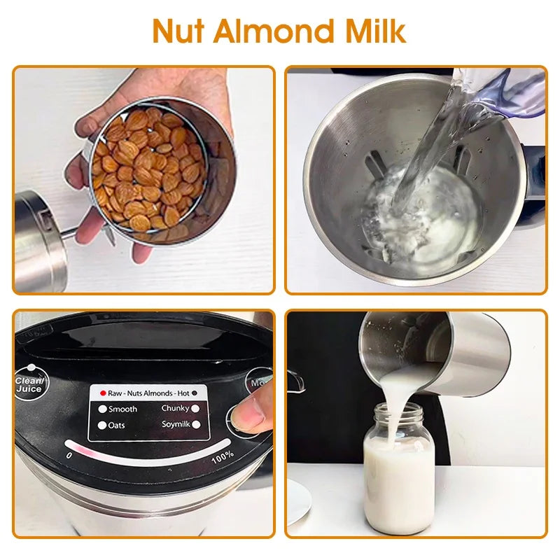 Automatic Nut Milk Maker – 1.5L Plant-Based Milk Machine, 800W