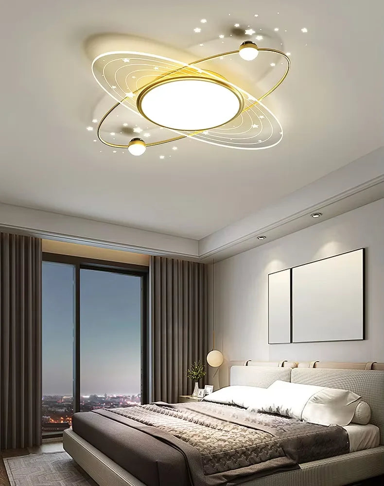 Creative Starry Effects LED Ceiling Light – Luxury Bedroom & Living Room Indoor Lamp