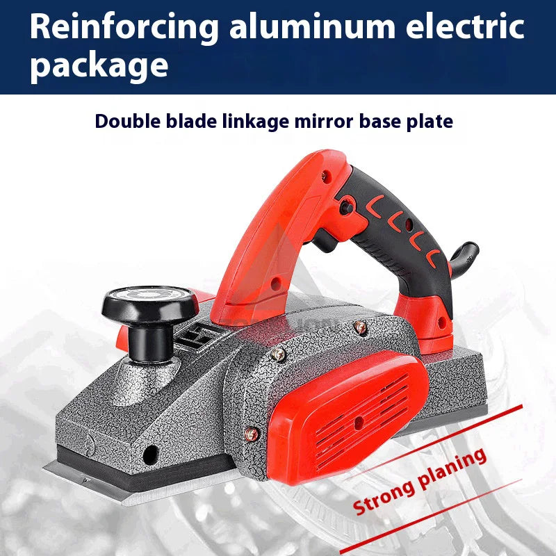 1600W Electric Hand Planer – 82mm Width, 2mm Depth, Carbide Blade