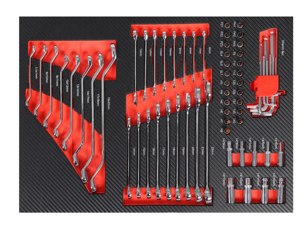 196-Piece CRV Hand Tool Set – Workshop Kit with EVA Tray Storage
