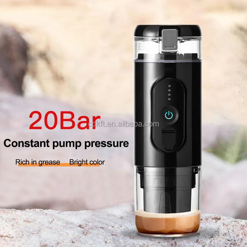 Portable 12V Car Espresso Machine – Nespresso Compatible, 20-Bar