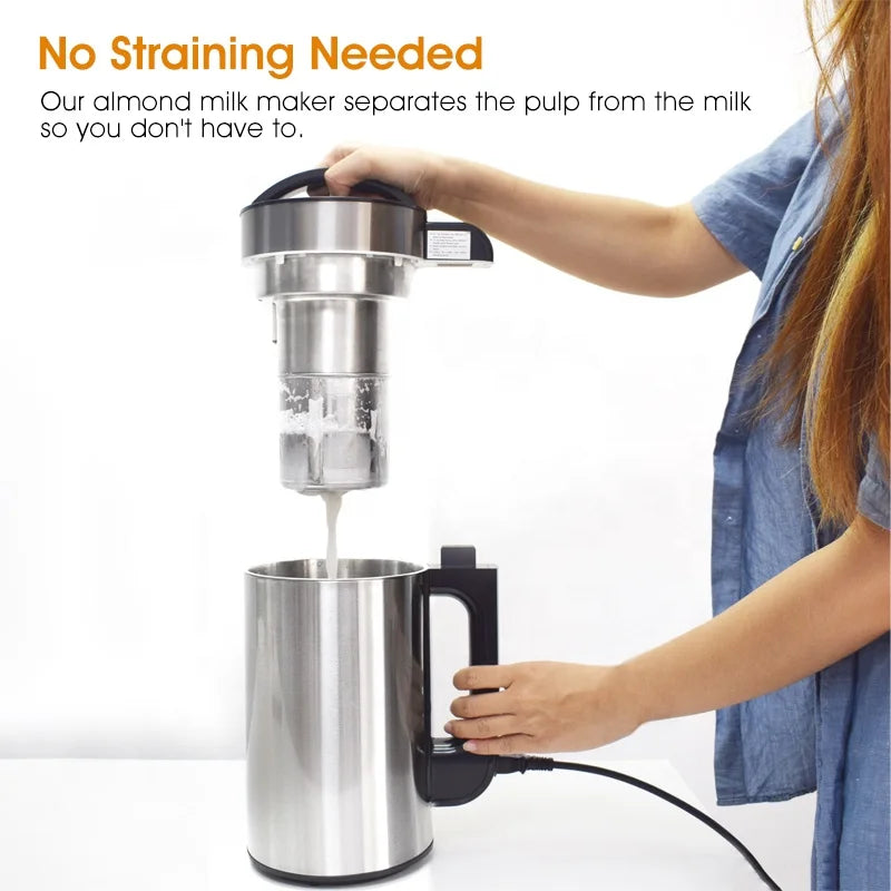 Automatic Nut Milk Maker – 1.5L Plant-Based Milk Machine, 800W