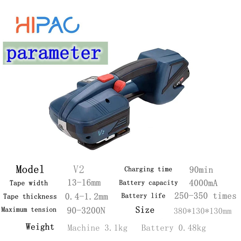 Semi-Auto Electric Strapping Machine – 4000mAh, 13–16mm Tape