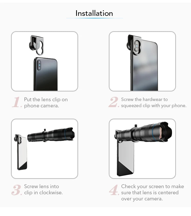 APEXEL optic phone mobile camera lens 36x telephoto telescope lens monocular+ selfie tripod for iPhone Huawei all Smartphones