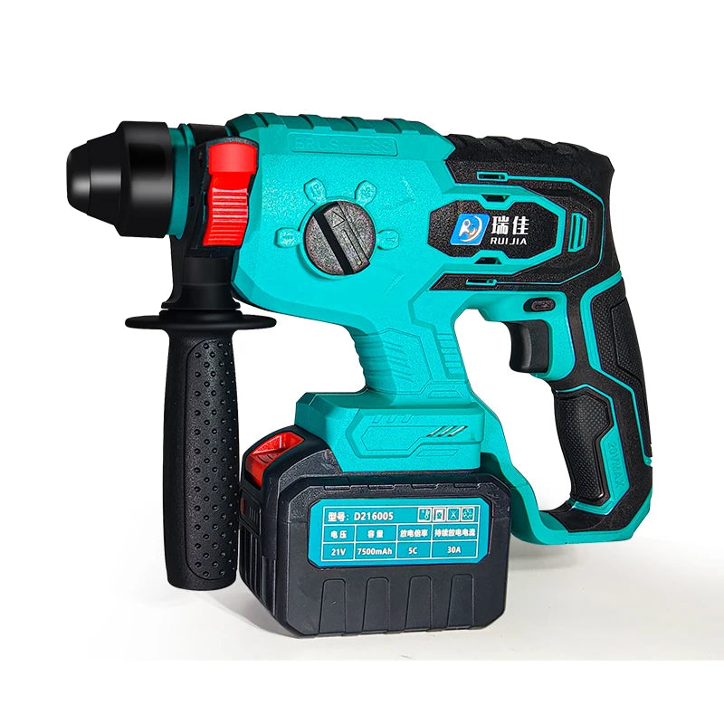 21V Cordless Hammer Drill – Brushless, 6000mAh, Concrete Ready