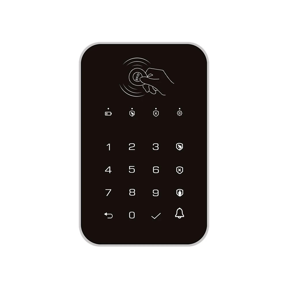 Staniot 433Mhz Wireless Touch Keyboard Lock 2Pcs RFID Card Arm or Disarms Password Keypad For Smart Home Security Alarm System