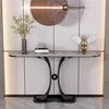Sturdy & Durable IB404 Metal Base Marble Top Hall Console Desk Modern Design for Home or Hotel for Living Room Use
