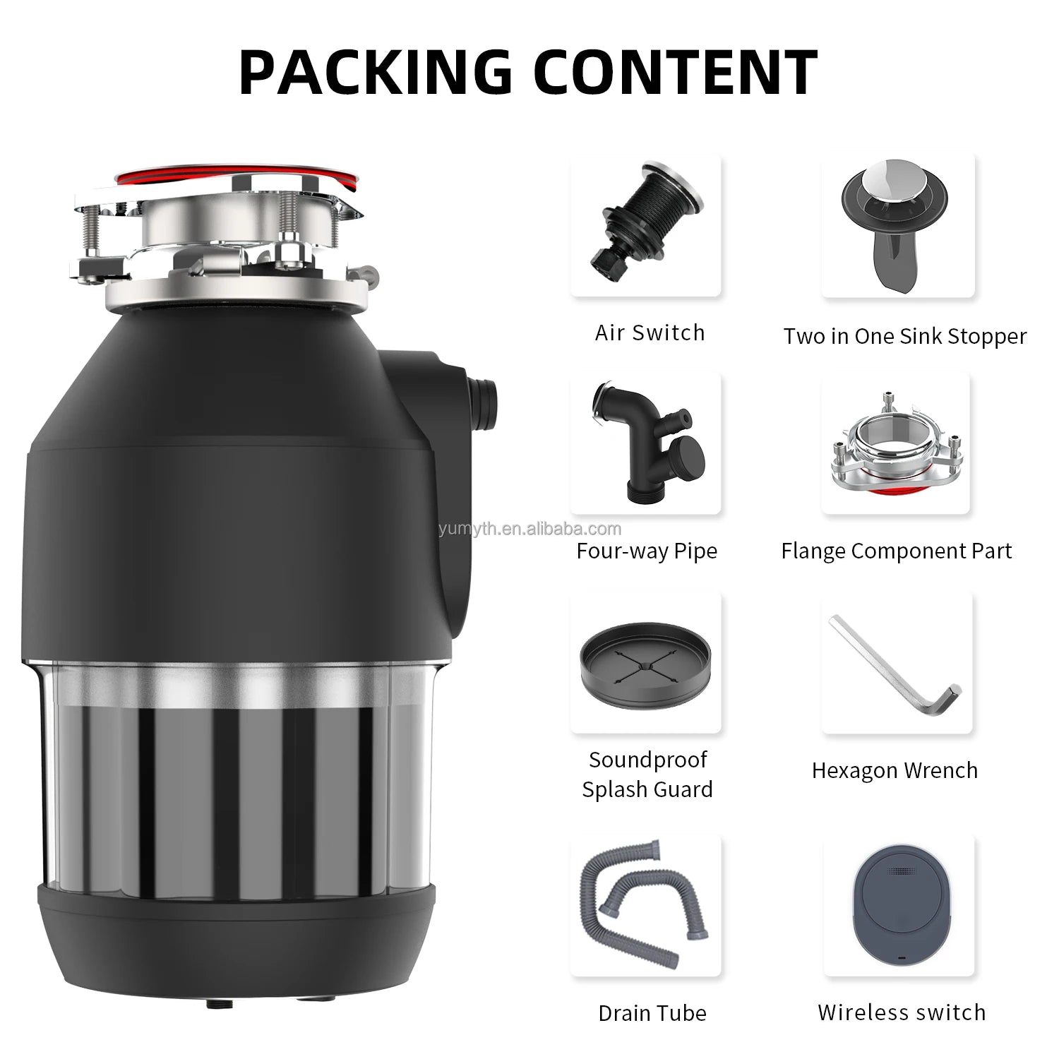 Under-Sink Food Waste Disposer – 6-Stage Grinding, 550W