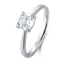 Lab Grown Diamond Ring Platinum PT950 Cushion Wedding Everyday Wear Gift Fine Jewellery Can Be Customised Double Claw
