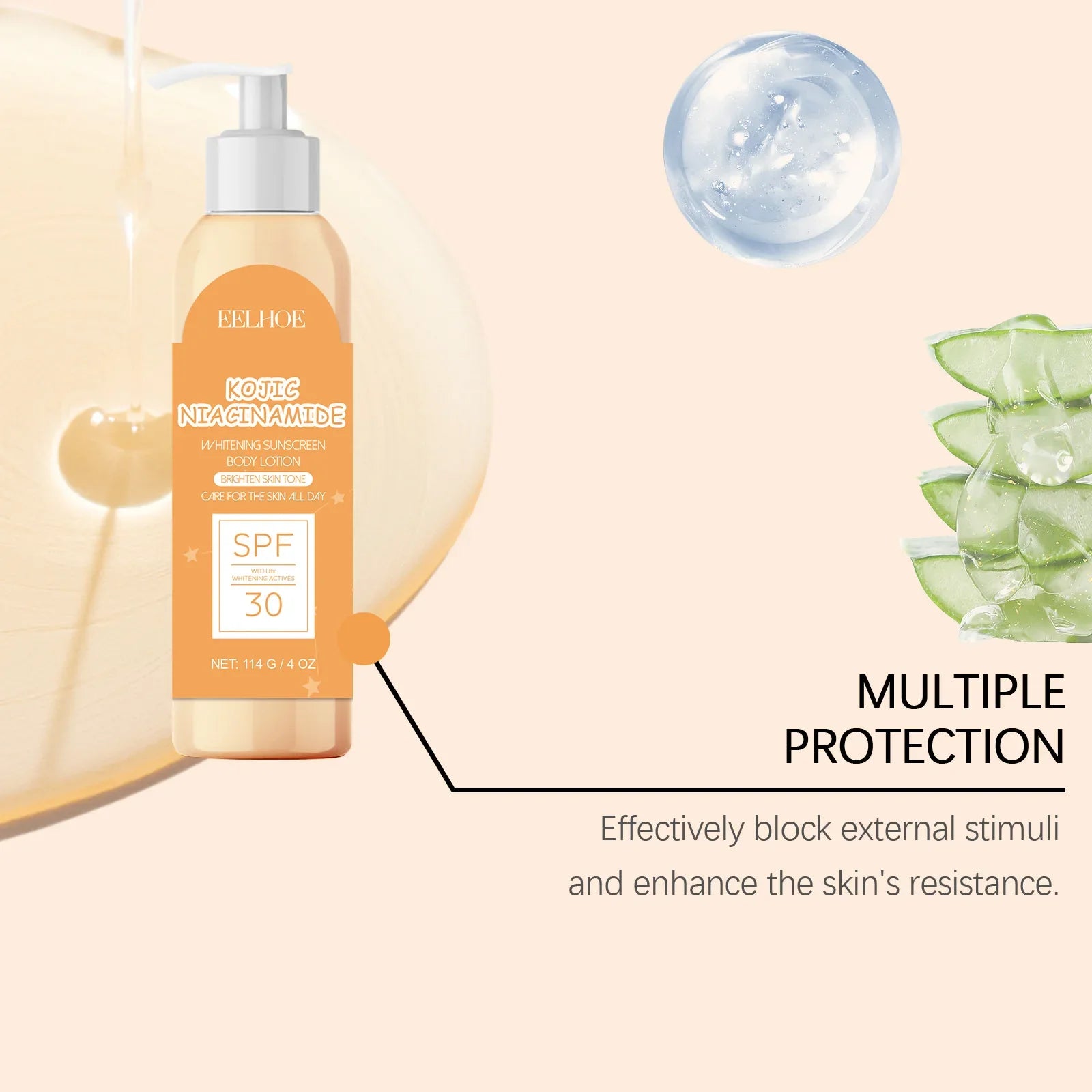 Kojic Acid Body Lotion SPF 30+ UV Protection Cream
