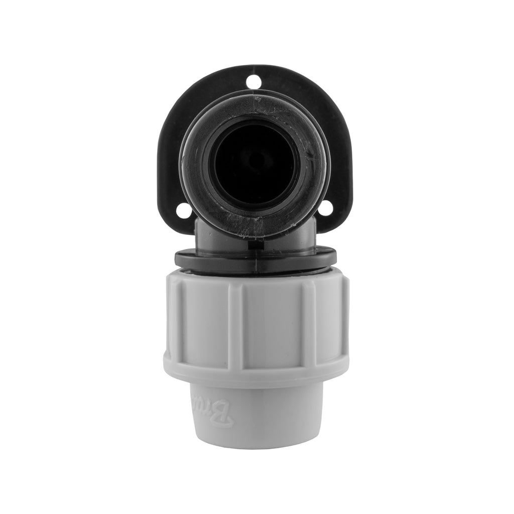 Wall Flange Kit 20mm MDPE - Brass Barb 1/2"