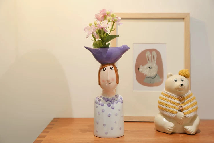 Vase Home Decor Room Decoration Ceramic Vases Desktop Art Sculpture Flower Arrangement Wedding Decoration Flower Pot Furnishing