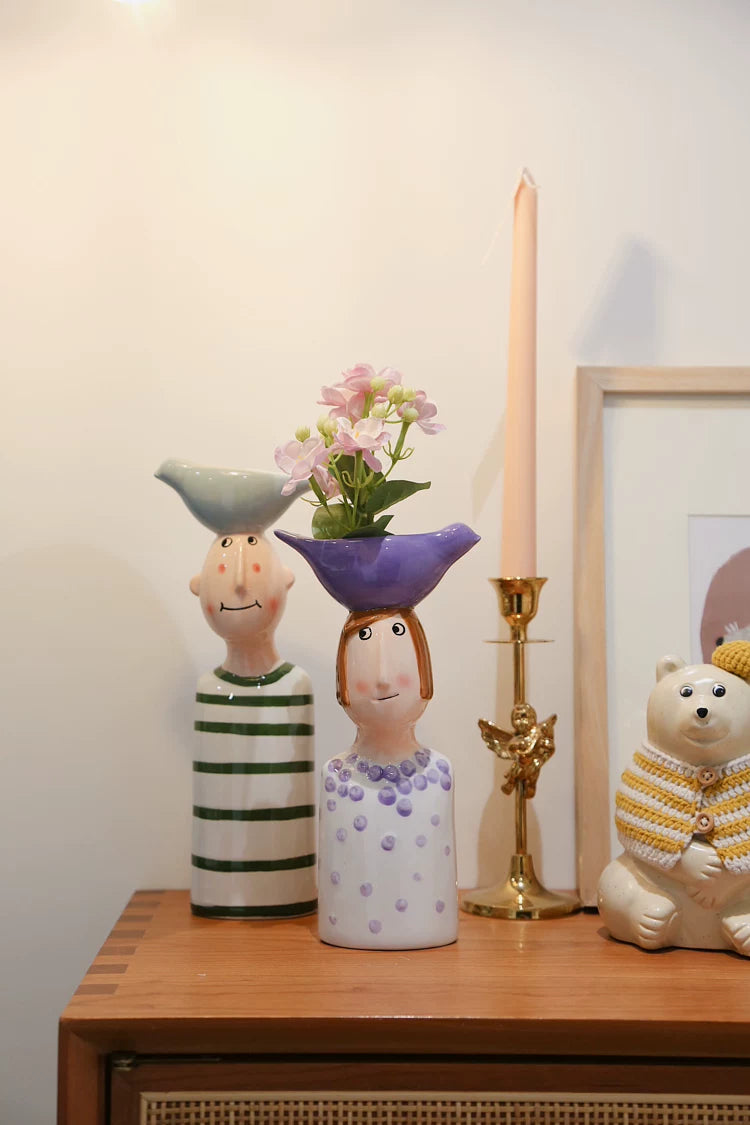 Vase Home Decor Room Decoration Ceramic Vases Desktop Art Sculpture Flower Arrangement Wedding Decoration Flower Pot Furnishing