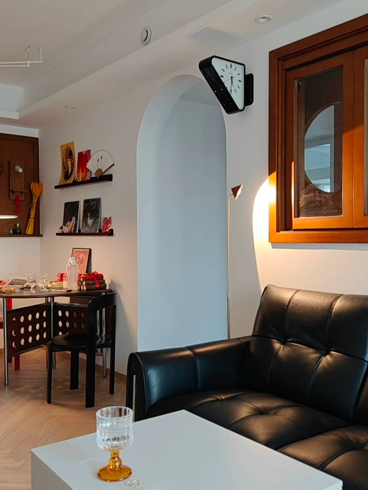 Modern Two-Sided Triangle Wall Clock – Silent Minimalist Design for Living Room