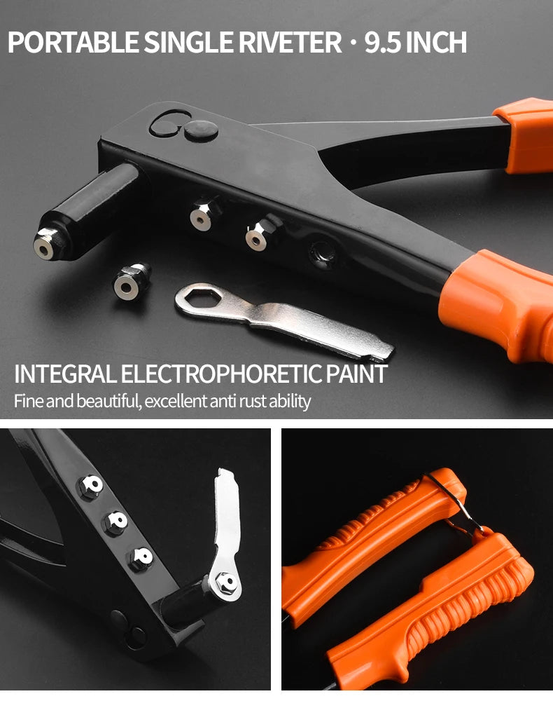 Professional Rivet Nut Gun Set – Hand Riveter with 50 Rivets