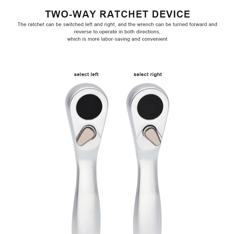 Bike Allen Key Torque Ratchet Wrench Set – 1/4" Screwdriver Bicycle Hand Repair Tools