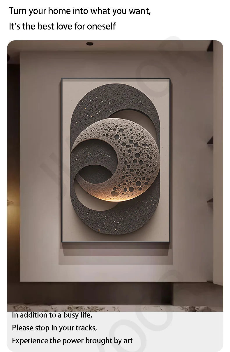 Luxury LED Wall Lamp with Mural – Modern Corridor, Foyer & Living Room Hanging Light