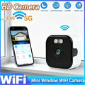 Mini Window Camera 3MP, 2.4/5GHz WiFi Full-Colour Night Vision Through Window