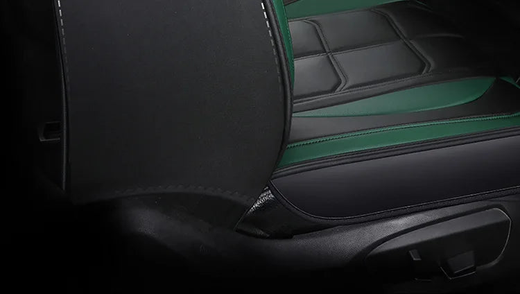 1pc Premium PU Leather Universal Fit Car Seat Cover All-Season Protector Mat with Soft Cushion Full Package Seat Cover