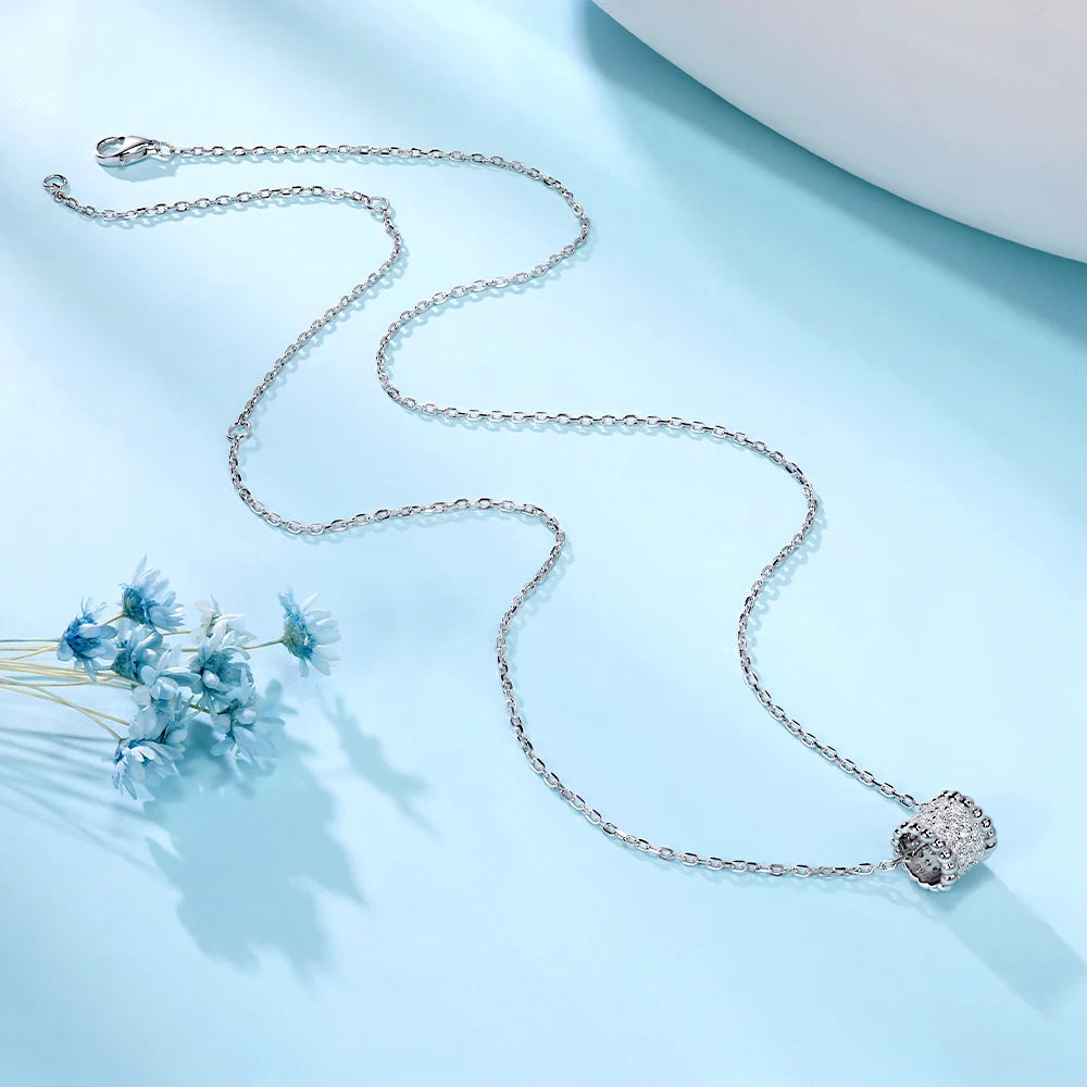Real Moissanite Necklace for Women 925 Sterling Silver Chain Gemstone D Color VVS1 Lab Diamond Vintage Pendant Jewelry Gifts