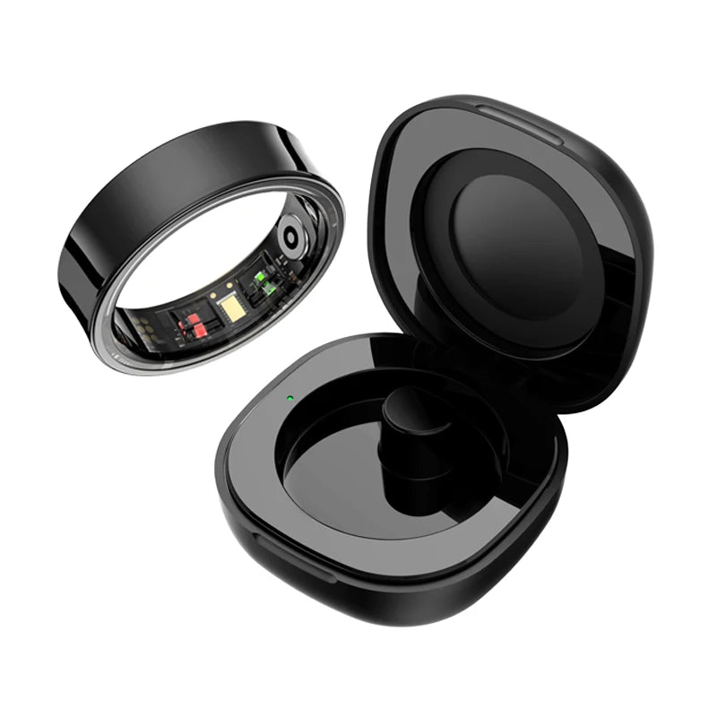 R09 Smart Ring – Heart Rate, Blood Oxygen & Skin Temperature | 5ATM | Charging Case