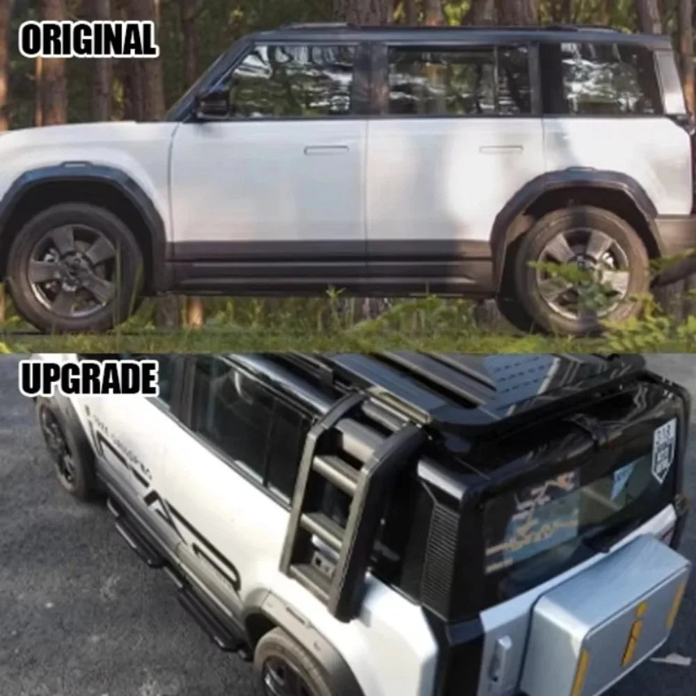 High-Quality Car Upgrading Accessories For Chery ICAR 03 And Other Models Aluminum Alloy Climbing Side Ladder Foldable