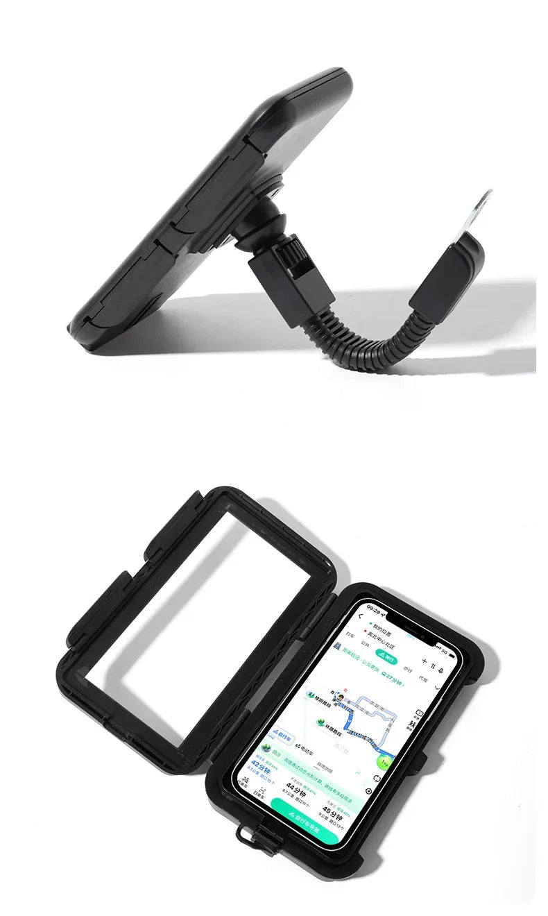 Motorcycle Phone Holder Support Moto Bicycle Waterproof Case Handlebar Stand Case Mount Waterproof Scooter Motorbike Phone Bag