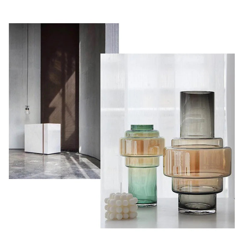 Gradient Geometric Vases – Minimalist Colourful Home Decor Ornaments