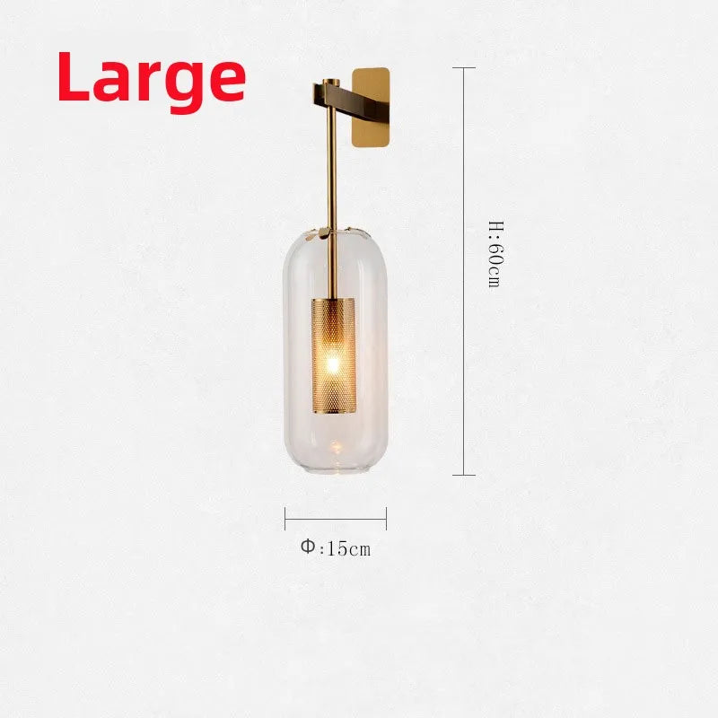 Post-Modern Luxury Wall Lamp – Nordic Minimalist Textured Bedside & Corridor Light