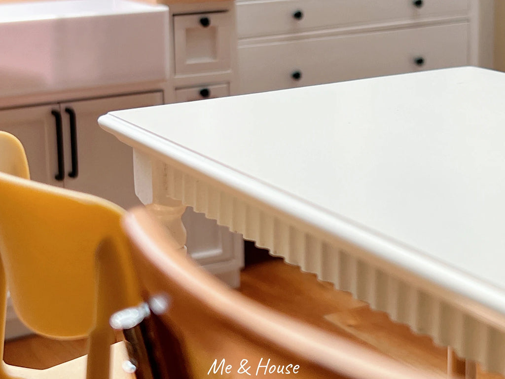 1:6 Dollhouse Miniature Dining Table – Vintage Mini Furniture