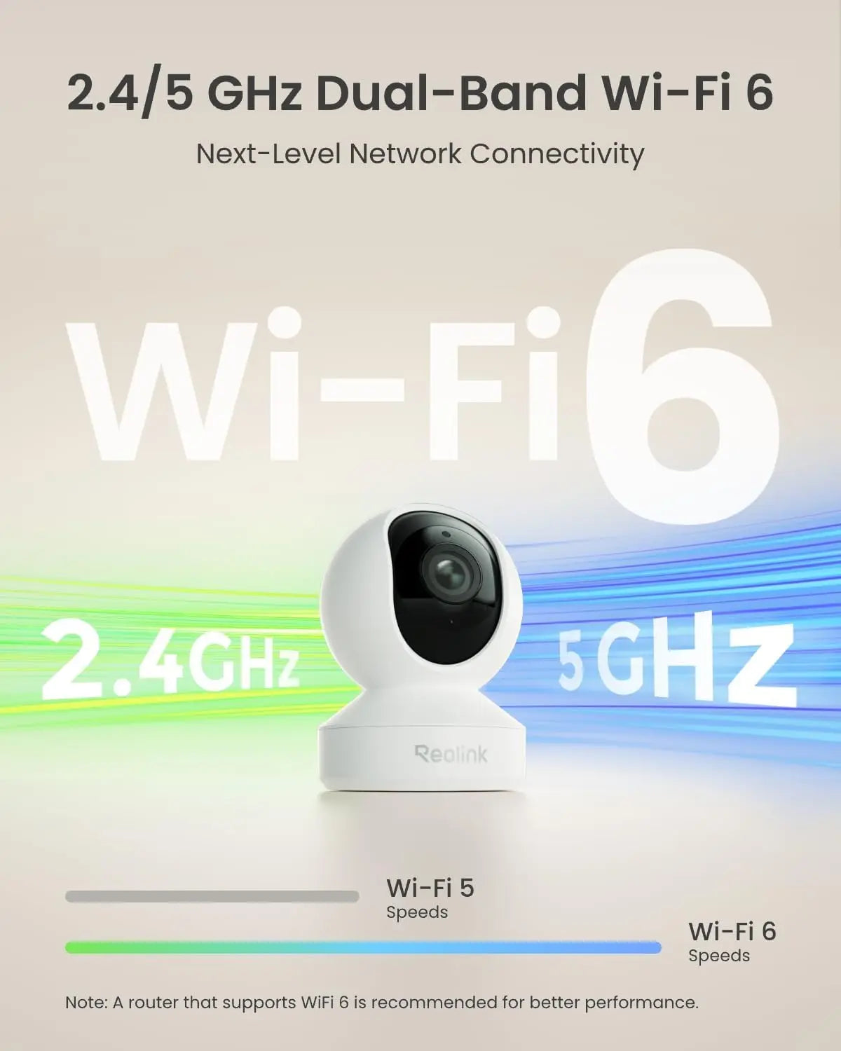 REOLINK 4K PTZ Indoor WiFi 6 Security Camera, 8MP, Person and Pet Detection
